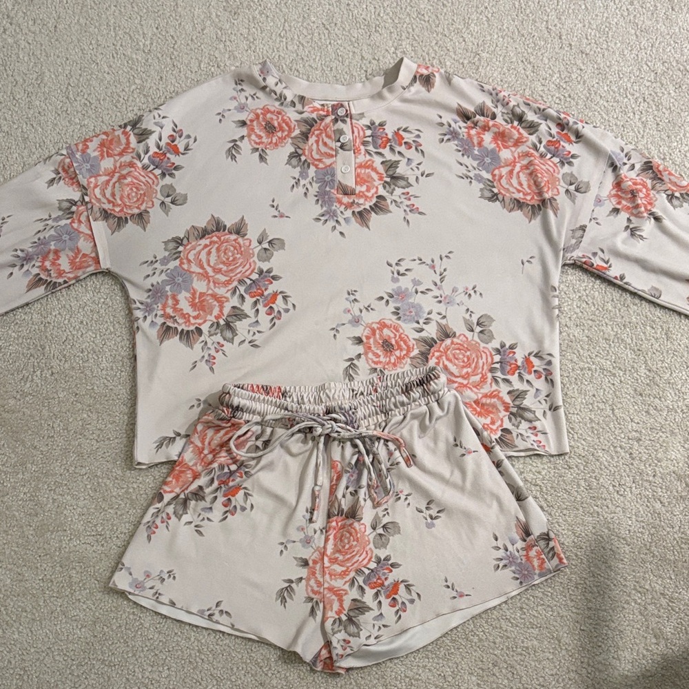 Floral Print Women's Sleepwear Set